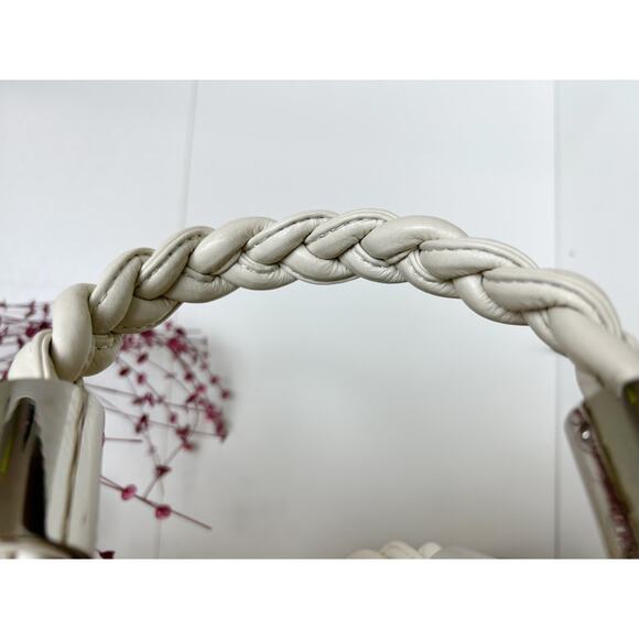 Cromia Genuine Tan Leather and Snakeskin Animal Print Hobo Purse Handbag - Picture 9 of 15